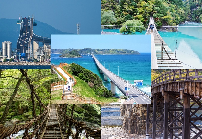 みんなのランキング「渡ってみたい 日本の橋ランキング」1位は青い海の間を緑の島へとのびる1本の橋！