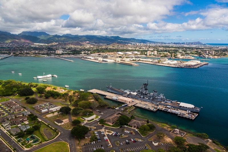 【パールハーバー（真珠湾）】ハワイ・オアフ島にある全米海軍基地で唯一の国定史跡