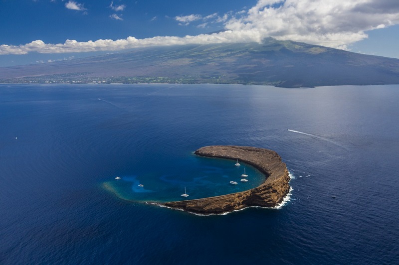 モロキニ島 | ハワイ・マウイ島の沖合に浮かぶ三日月形をした小さな島