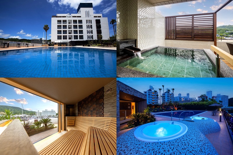 海のホテル 島花、最上階貸切温泉露天風呂リニューアル＆プールサイドサウナ＆ジャグジーがオープン