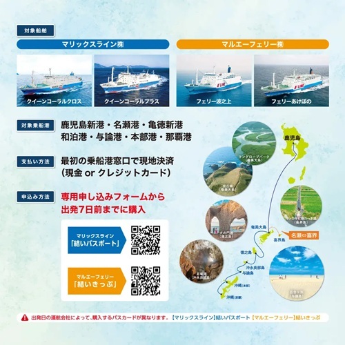 鹿児島から奄美大島へフェリー招待券 奄美群島の船旅が2万円で14日間乗り放題に！奄美の島々をめぐる割引